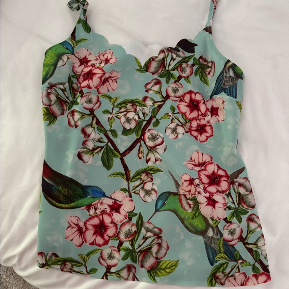 Ted Baker Pink and Green Fitted Camisole